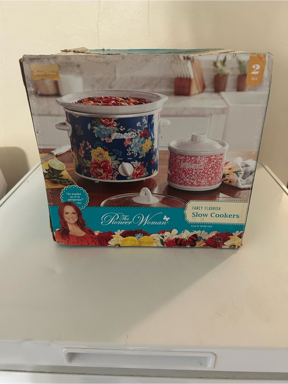 The Pioneer Woman Slow Cookers 0.65qt And 4qt Removable Ceramic Crock Pot 2-Pack